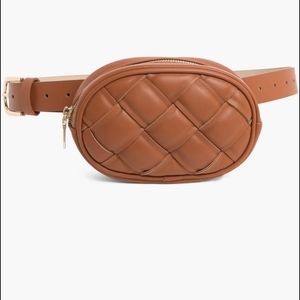 Steve Madden Diamond Weave Oval Belt Bag